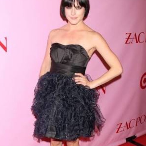 Zac Posen Black Dress with Removable Navy Skirt - Picture 3 of 8